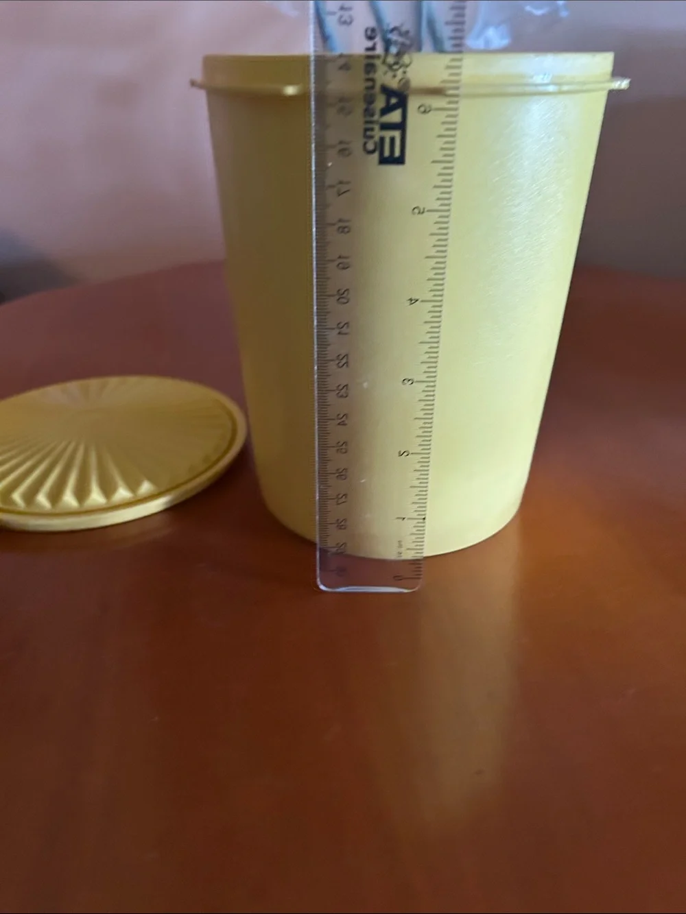 Vintage Tupperware Bright Yellow Kitchen Storage Canister